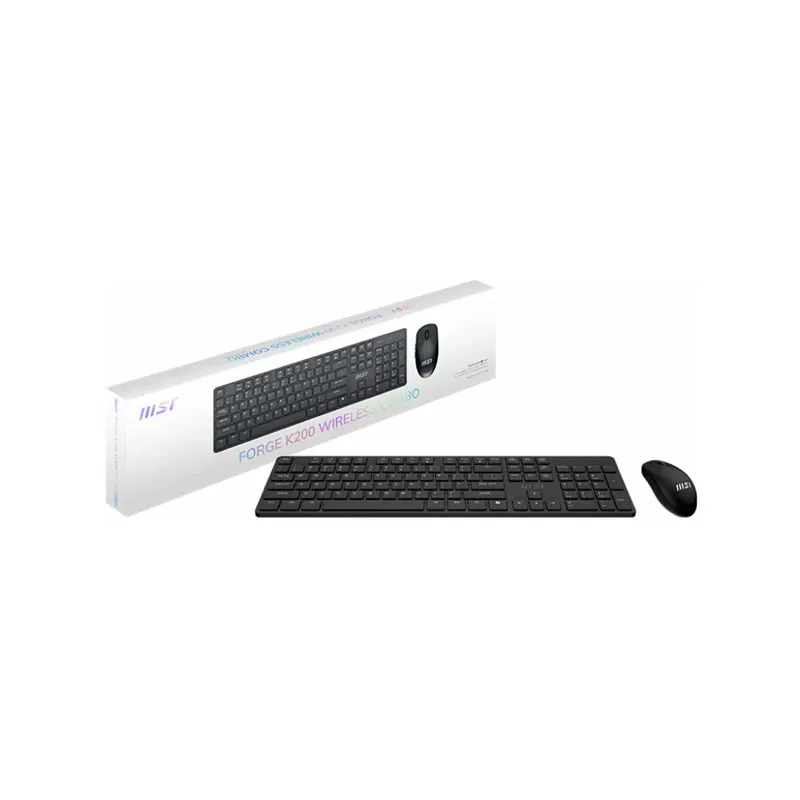 کیبورد و ماوس گیمینگ ام اس آی مدل FORGE K200 Wireless Combo