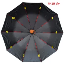 چتر 10 پره مدل دسته چوبی سوبل وان قطر 116 سانتیمتر