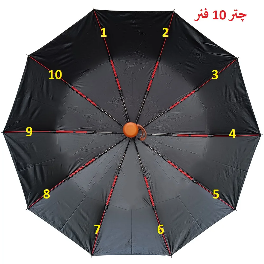 چتر 10 پره مدل دسته چوبی سوبل وان قطر 116 سانتیمتر