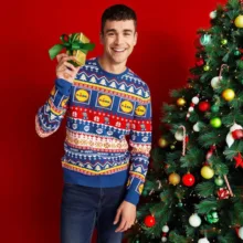 پلیور یقه گرد مردانه لیدل مدل Cr2027