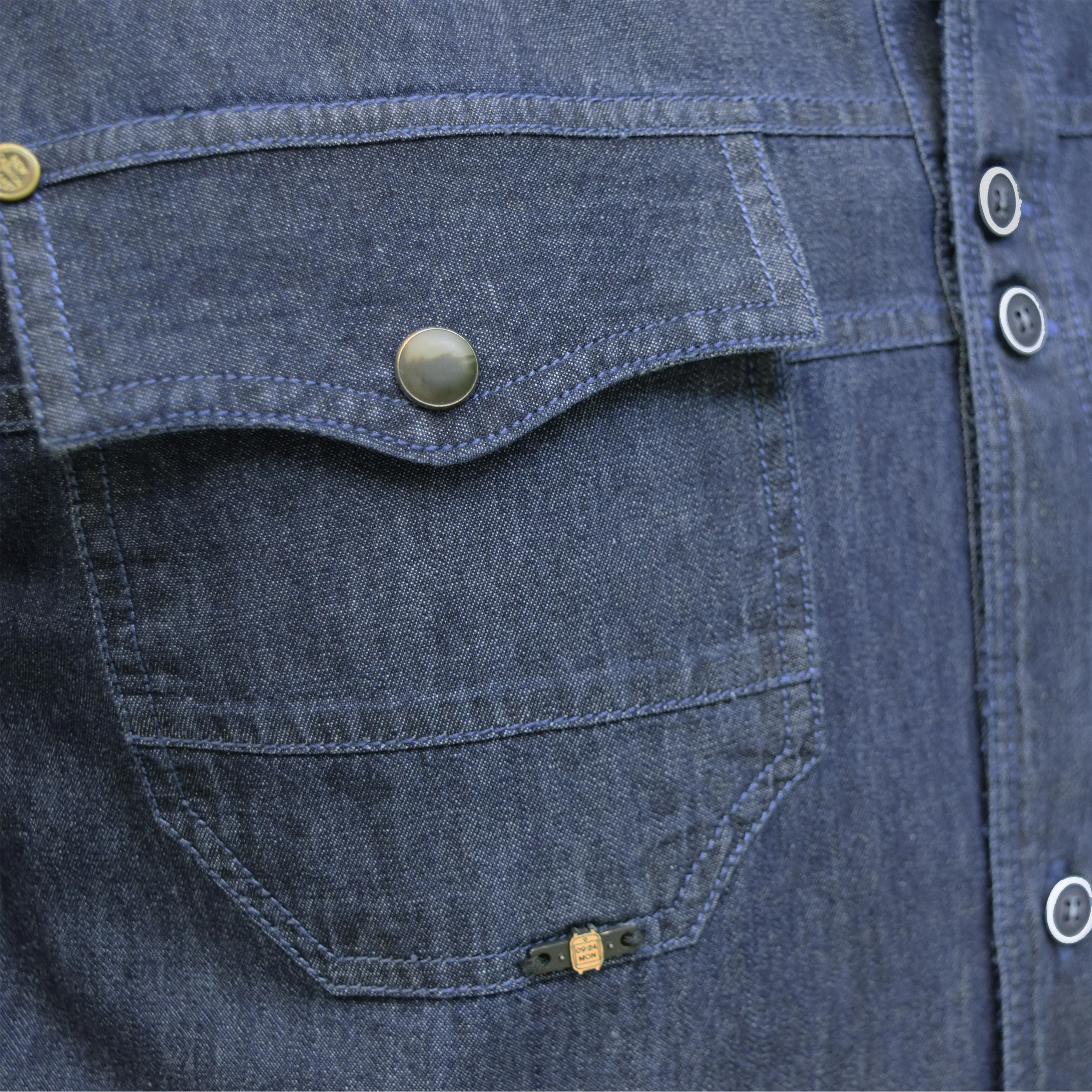 پیراهن آستین بلند مردانه پایتی جامه مدل جین دو جیب کد 16459224