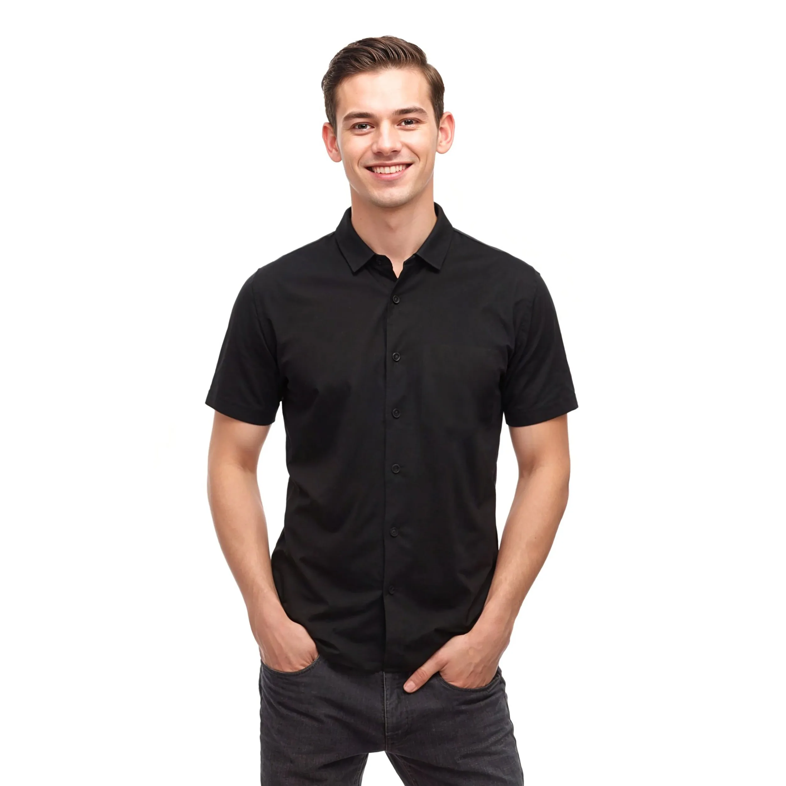 پیراهن آستین کوتاه مردانه نگین کد DAK-20344