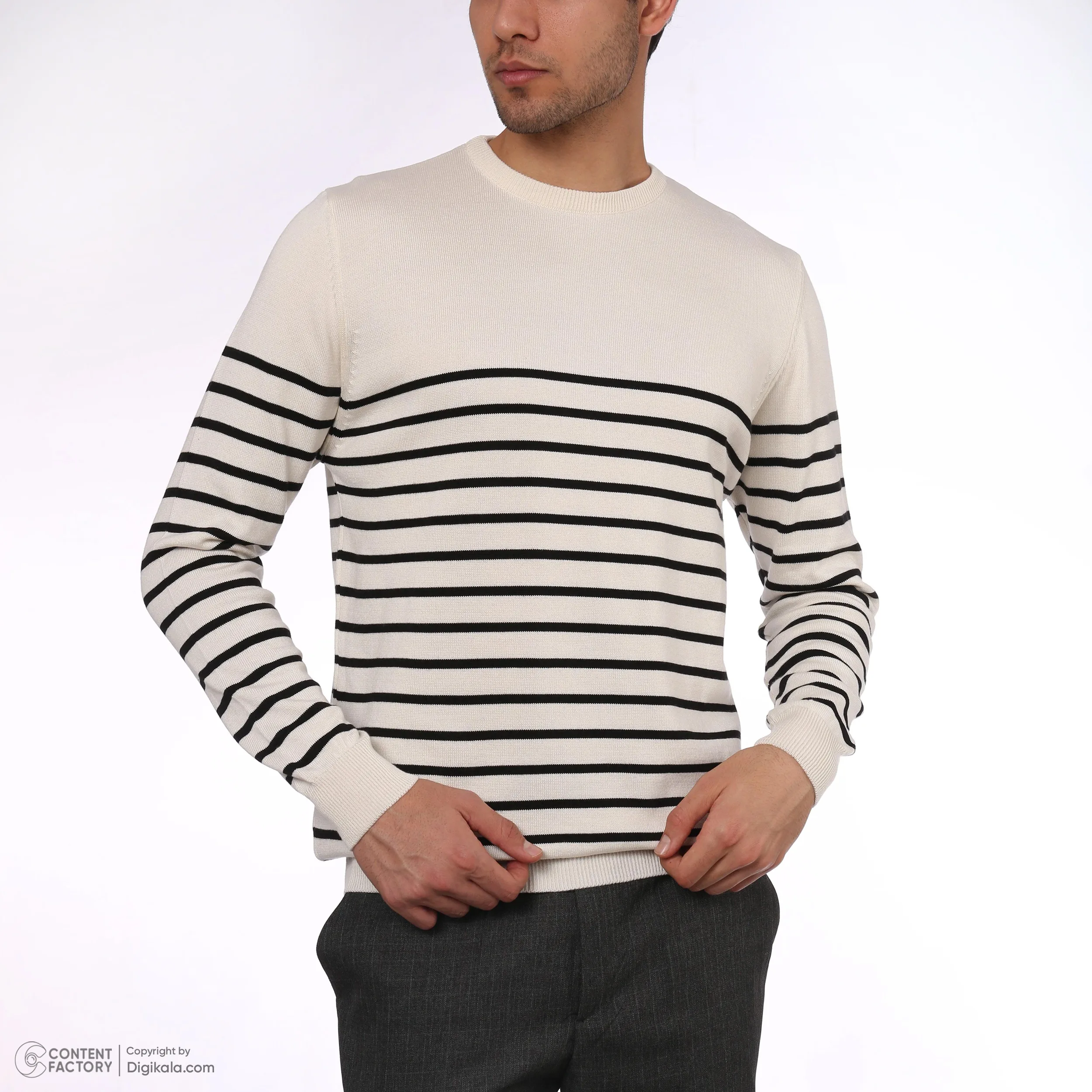 پلیور یقه گرد مردانه دیجی استایل اسنشیال مدل h7