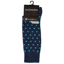 جوراب مردانه پونتو بلانکو مدل کتان آلگودون طرح دار 599-10-74718