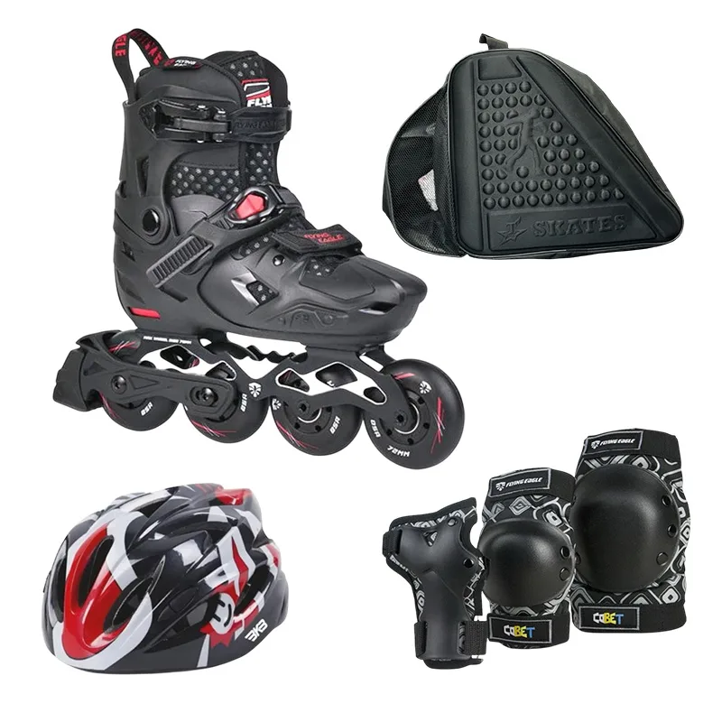اسکیت کفشی فلاینگ ایکل مدل  S7-L به همراه کلاه و لوازم ایمنی