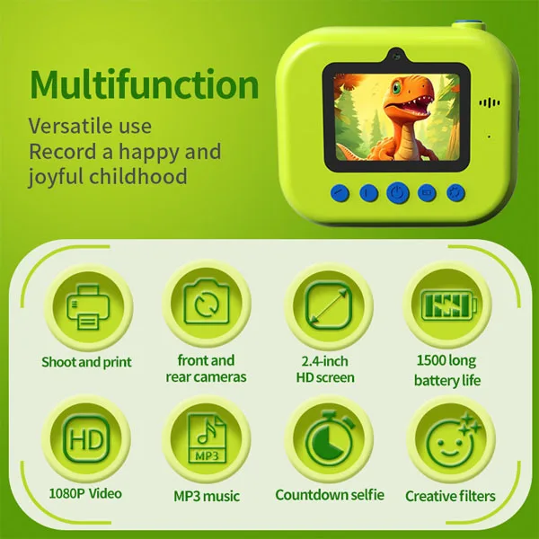 دوربین عکاسی چاپ سریع مدل چاپگردار دایناسور کد N56