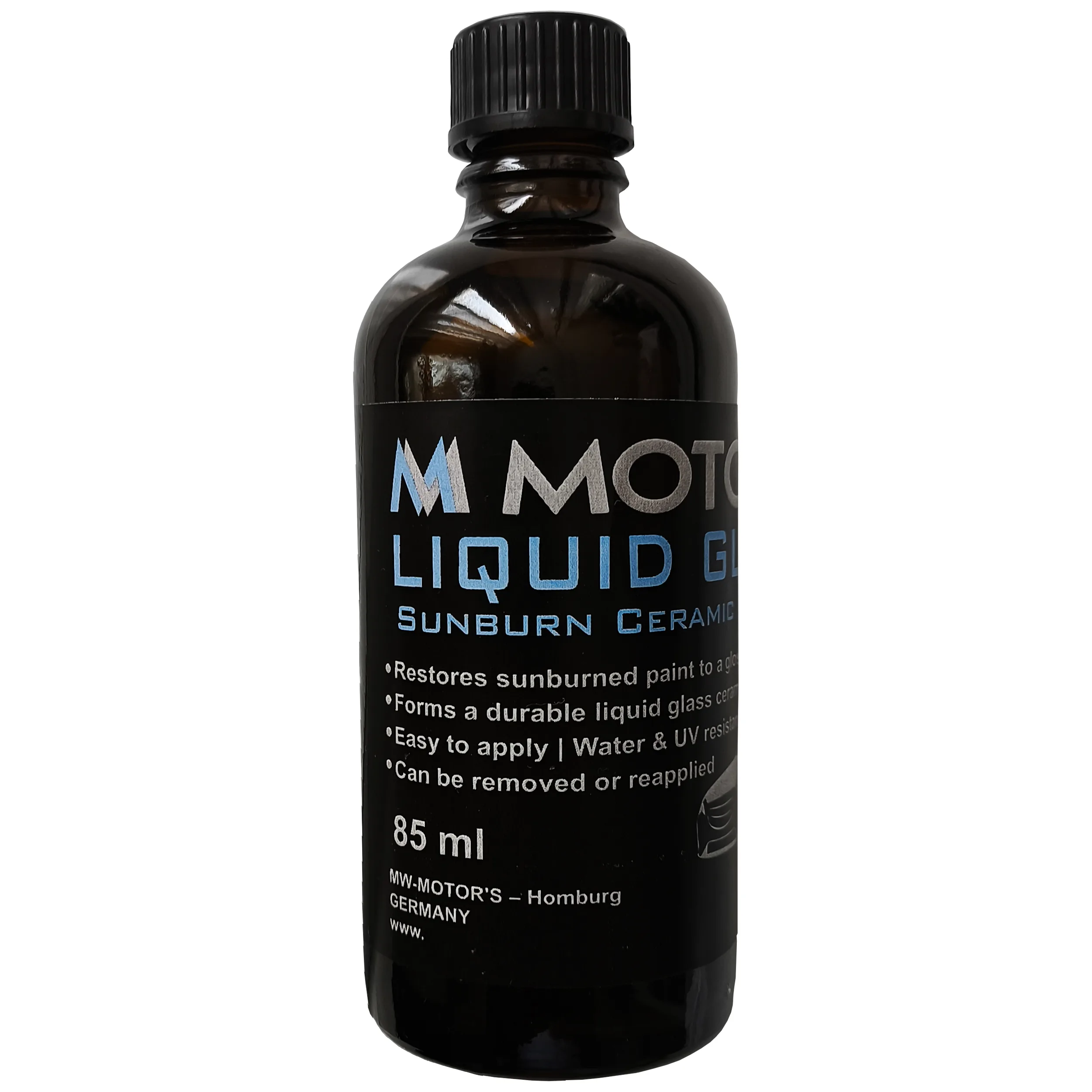 محلول سرامیک رفع آفتاب سوختگی خودرو ام موتورز مدل Liquid Glass G8 حجم 80 میلی لیتر