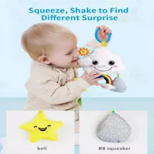 آویز تخت کودک جولی بی بی مدل WLTH8258J طرح ابر