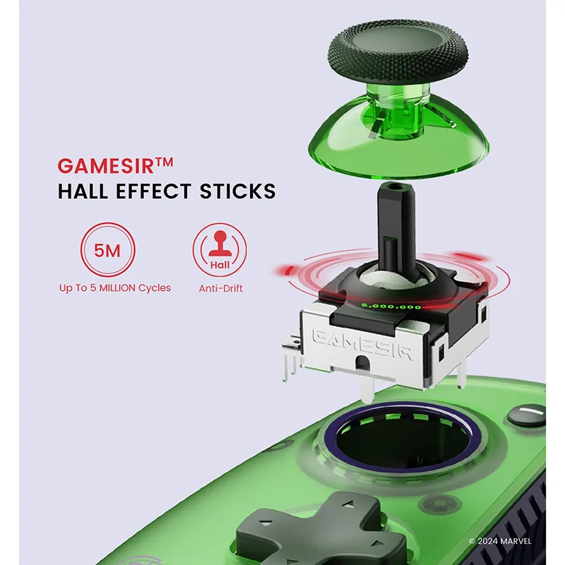 دسته بازی گیمسر مدل G8+ GALILEO WIRELESS طرح HULK