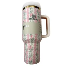 تراول ماگ استنلی مدل LOVESHACKFANCY QUENCHER H2.0 TUMBLER گنجایش ۱.۱۸ لیتر