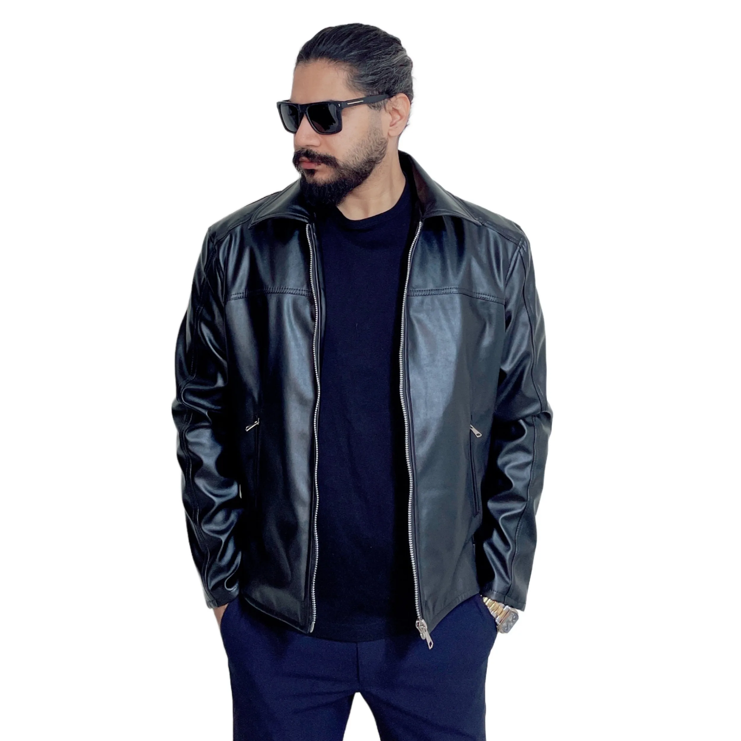 کاپشن مردانه مدل چرم