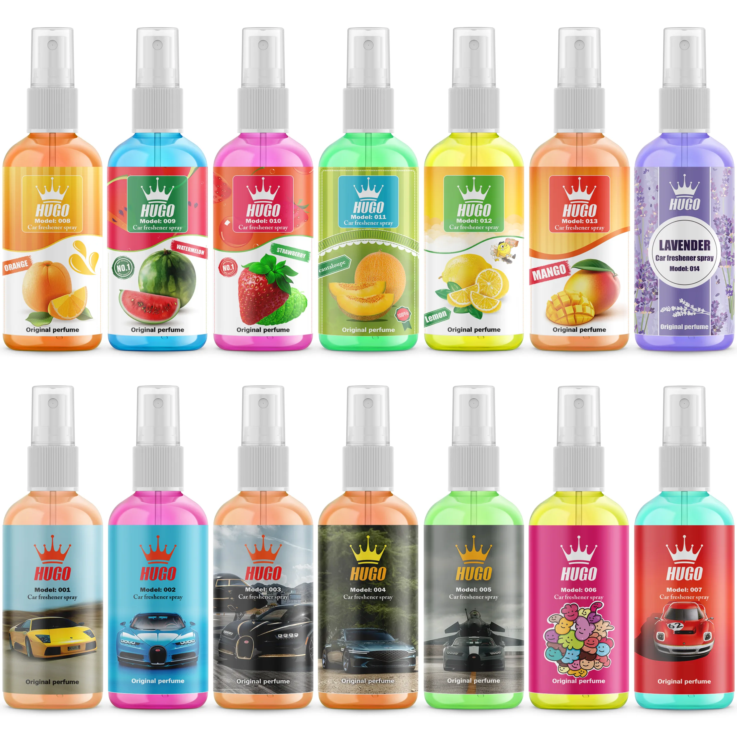 اسپری خوشبو کننده خودرو هوگو مدل G-14 حجم 50 میلی لیتر بسته 14 عددی