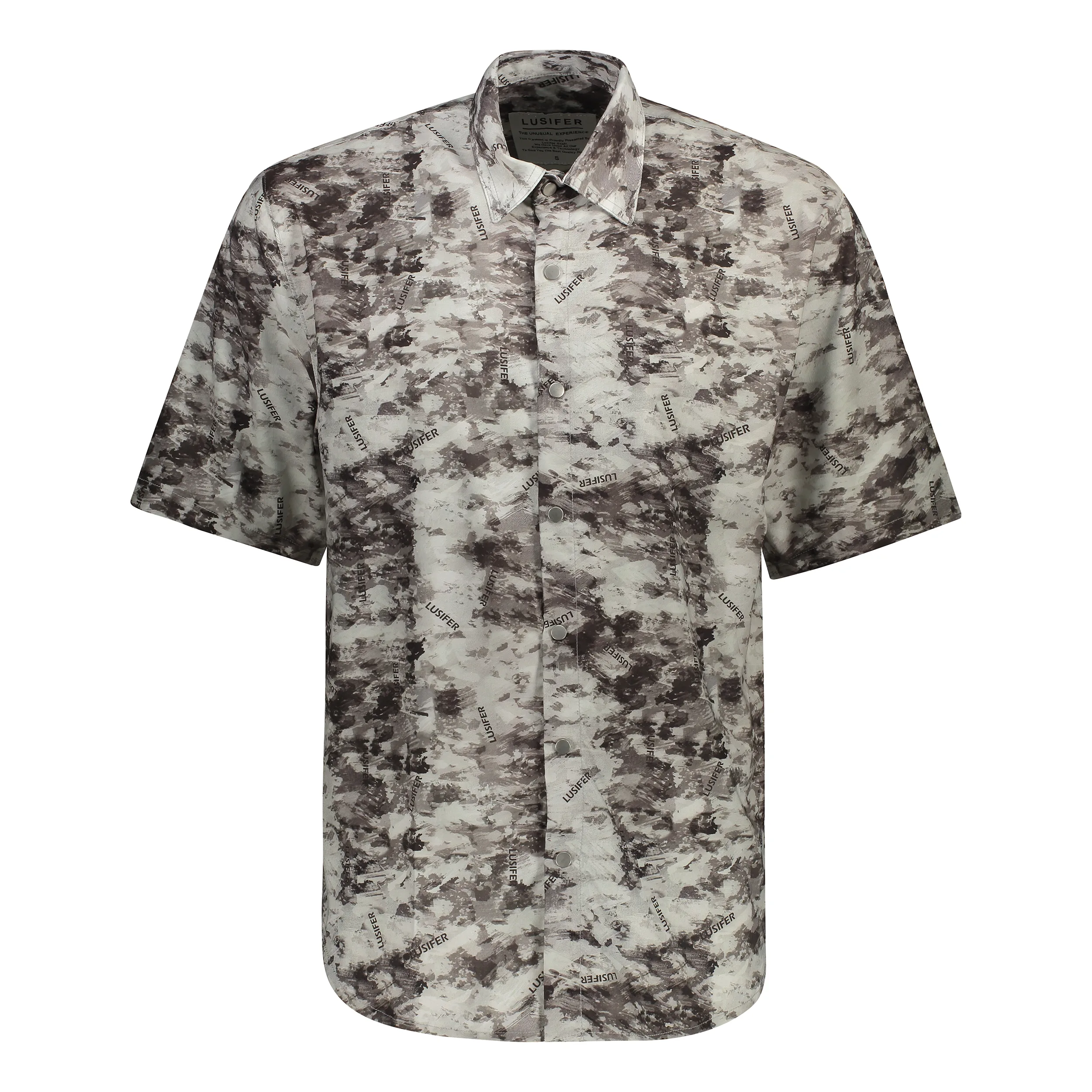 پیراهن آستین کوتاه یقه برگردان مردانه لوسیفر مدل M21270