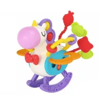 دندان گیر کودک مدل  دست ورزی جغجغه ای طرح یونی کورن