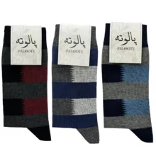 جوراب ساق بلند مردانه پالوته مدل PLT-SHG-P55 مجموعه 3 عددی