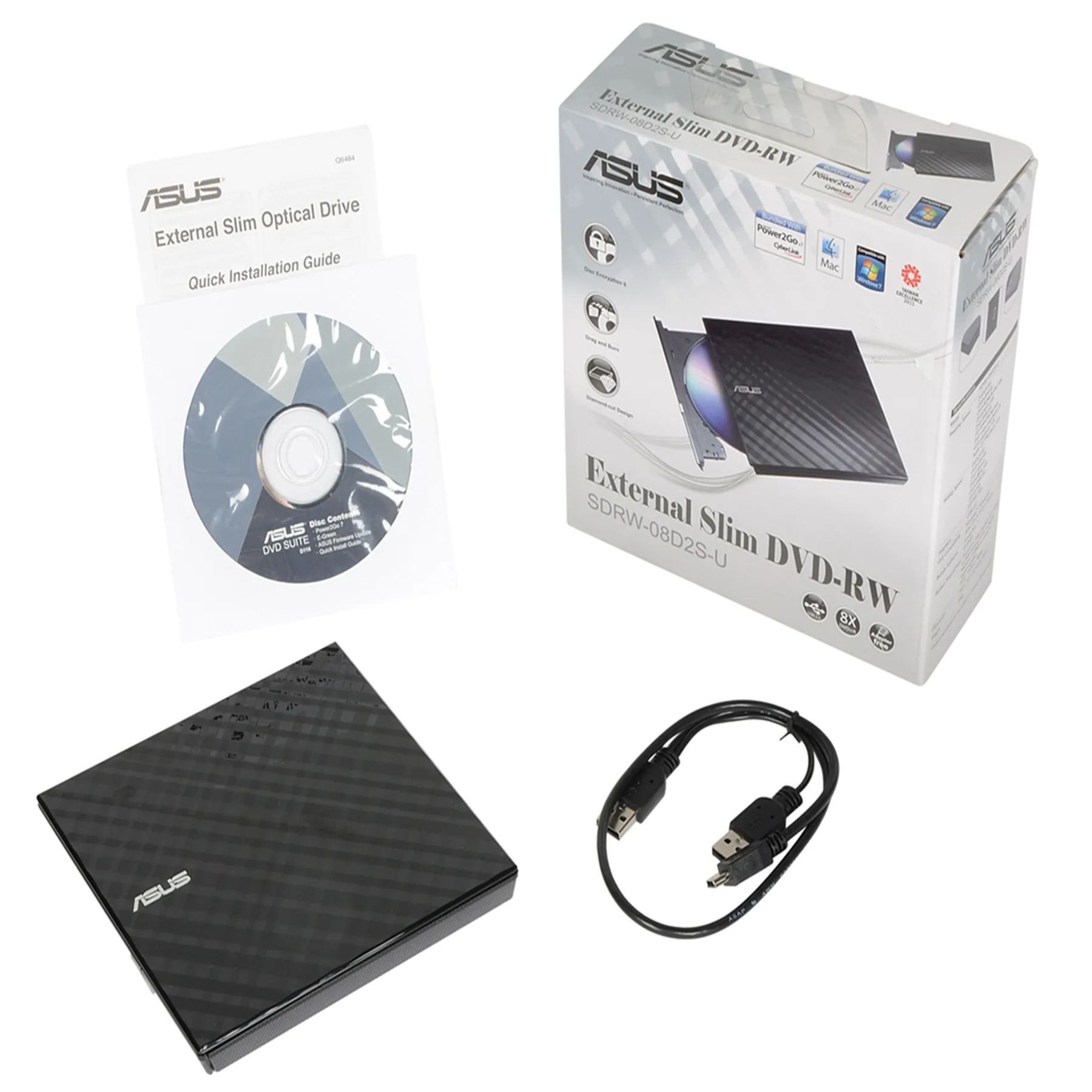 درایو DVD اکسترنال ایسوس مدل SDRW-08D2S-U