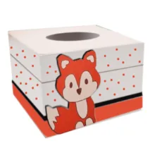 ست سطل و جادستمال کاغذی اتاق کودک مدل روباه