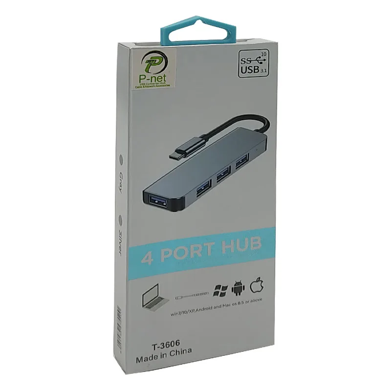 هاب 4 پورت USB 3.0 پی نت مدل T-3606
