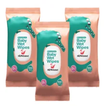 دستمال مرطوب کودک نیوساد مدل Crocodile سه بسته 100 عددی