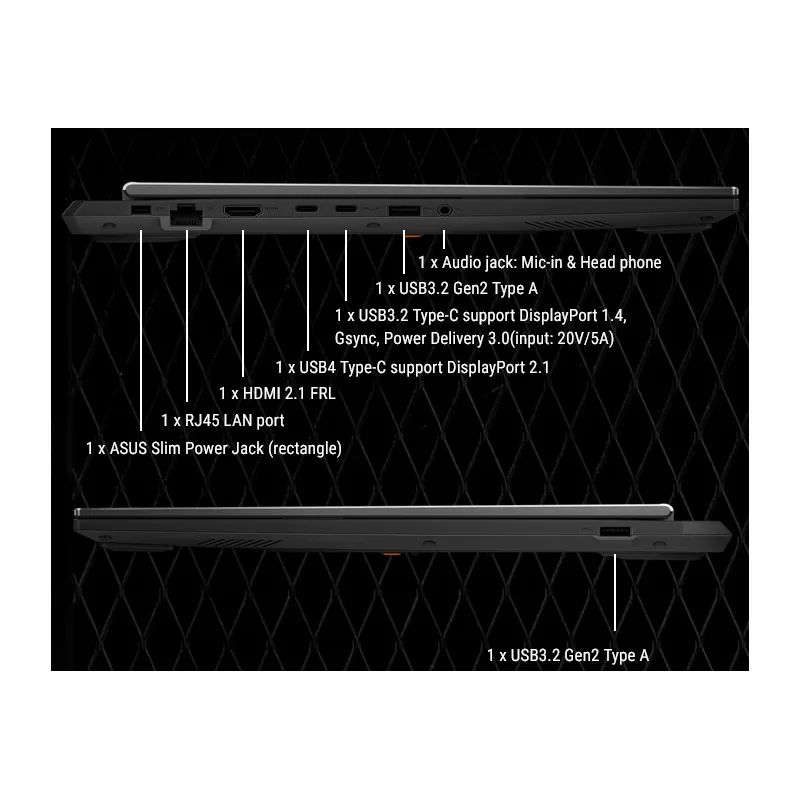 لپ تاپ 16 اینچی ایسوس مدل TUF Gaming A16 FA608UH-RV049-R7 260-24GB DDR5 4800MHz-2TB SSD-RTX5050 8GB-FHD 165Hz - کاستوم شده