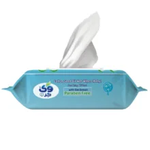 دستمال مرطوب کودک وی کر مدل عصاره جو و روغن پنبه دانه 6 بسته 72 عددی