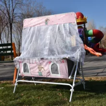 گهواره نوزاد شادی مدل مخمل طرح خرگوش و قلب