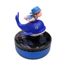 خوشبوکننده خودرو مدل خورشیدی سولار چرخشی عروسکی نهنگ  کد B-L-E