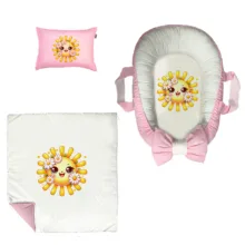 سرویس خواب 3 تکه نوزاد مدل گل خندان کد DKBP83-set