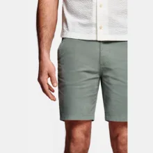 شلوارک مردانه مامی دوز مدل فرمال کتان رنگ سبز