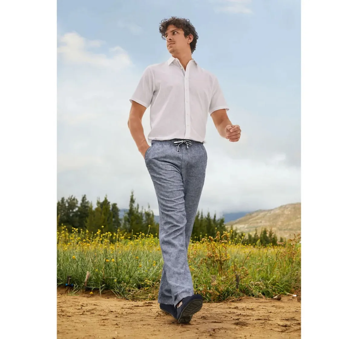 شلوار مردانه مدل لینن کد 17569434