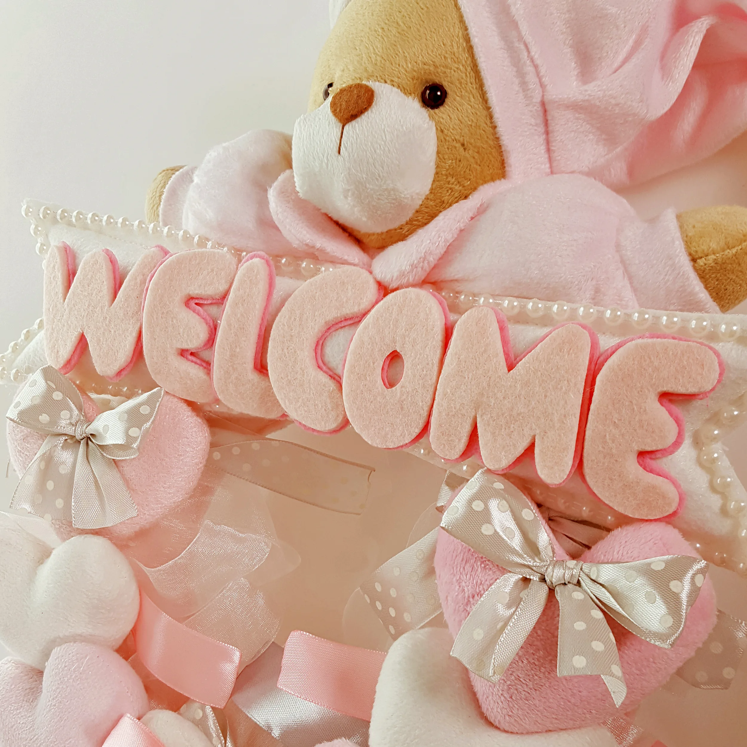 آویز تزیینی اتاق کودک طرح خرس نانان مدل Welcome