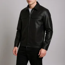 کت چرم مردانه کروم مدل 2420711