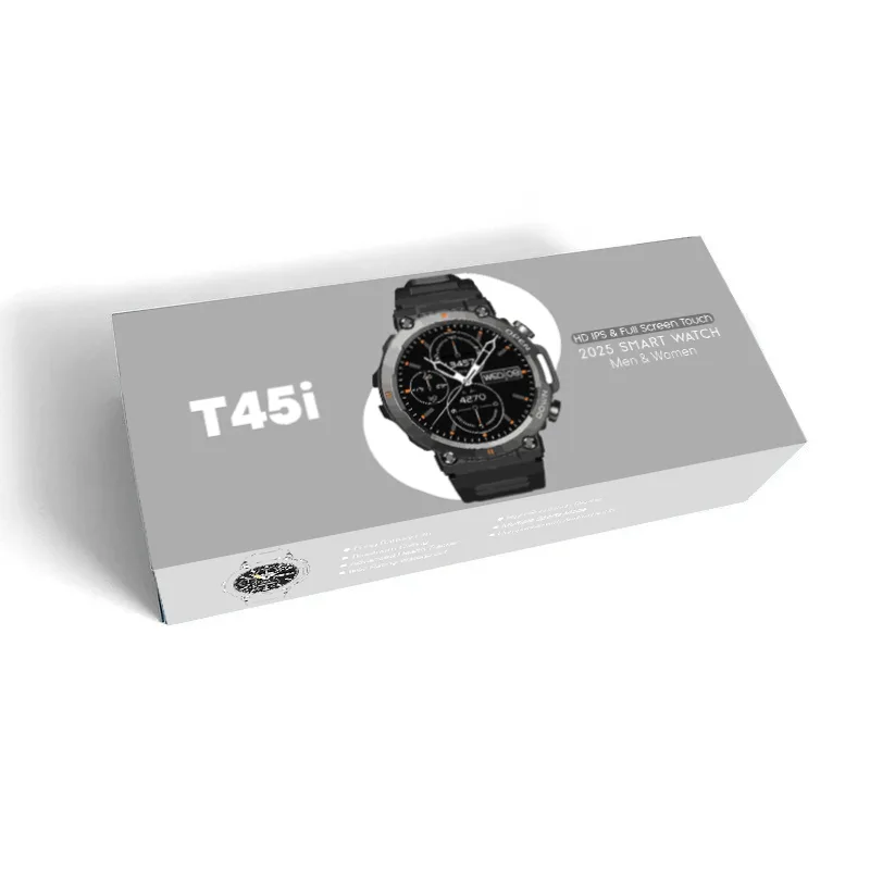 ساعت هوشمند 46 میلی متری مدل T͏45i.v2025 بند سیلیـکونی