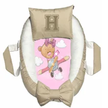 تشک غلت گیر نوزاد پادآفرین مدل خرس طرح حرف H