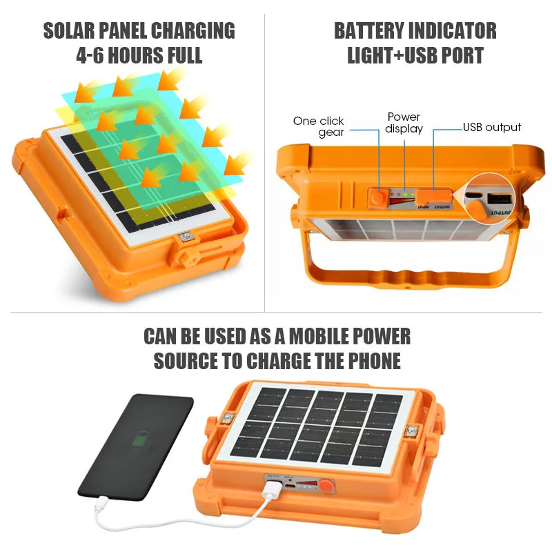 پروژکتور شارژی و خورشیدی مدل Amazon 180LED