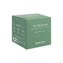 پد تونر پاککننده صورت فارم استی مدل tea tree مناسب انواع پوست حجم 70 میلیلیتر بسته 70 عددی