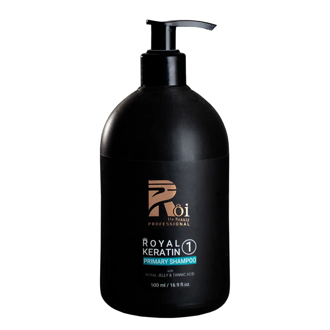 شامپو مو روآ دو بیوتی مدل Royal Keratin-1 مناسب برای موهای خشک، آسیب دیده حجم 500 میلی لیتر
