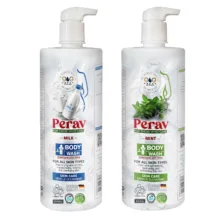 شامپو بدن پراو مدل نعناع و شیر وزن 1000 گرم بسته دو عددی