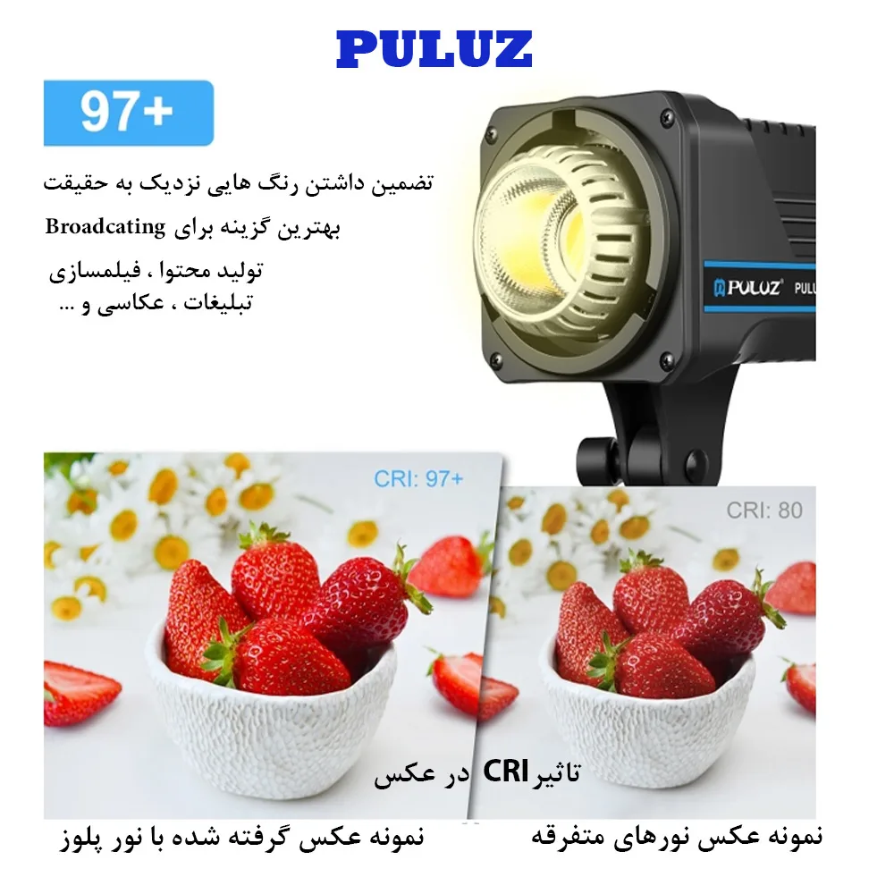 نور ثابت ال ای دی پلوز مدل Dual Color Temperature 150W KIT