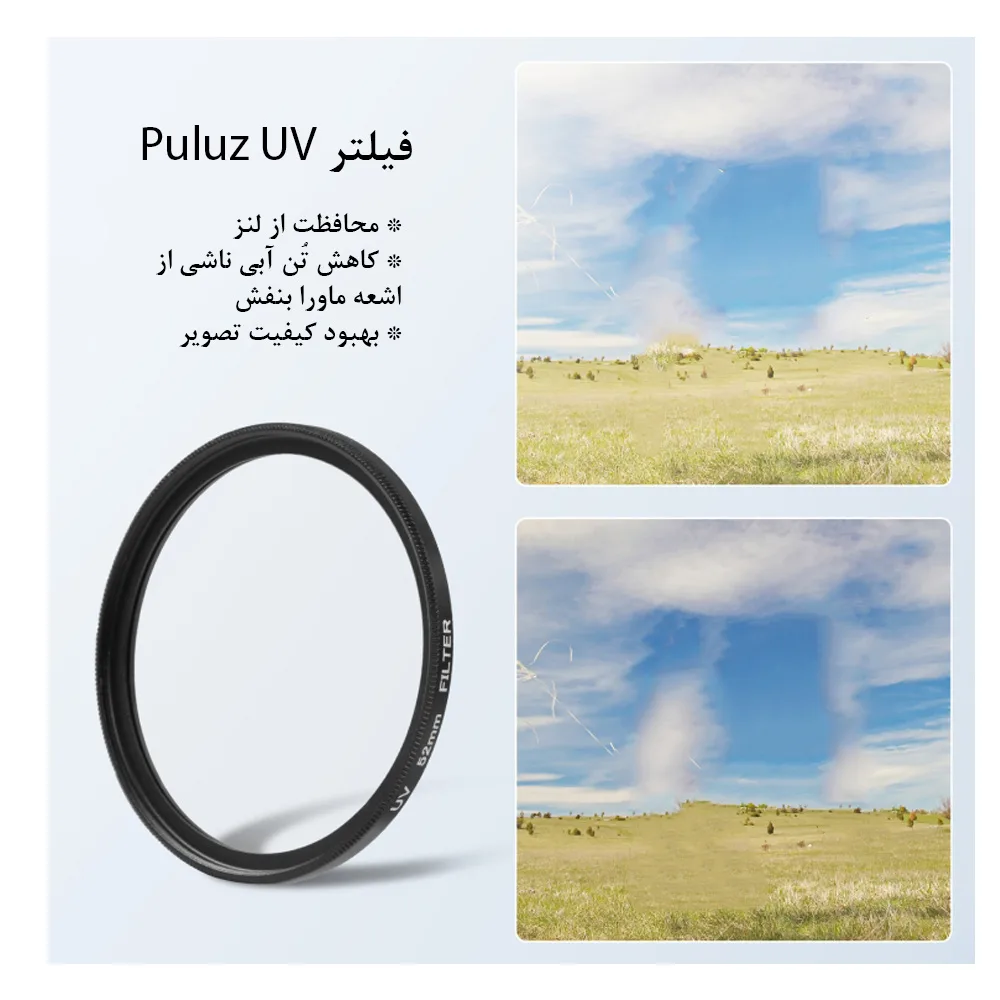 فیلتر لنز پلوز مدل 52mm مناسب برای دوربین ورزشی گوپرو