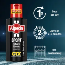 شامپو تقویت کننده مو آلپسین مدل Sport CTX حجم 250 میلی لیتر