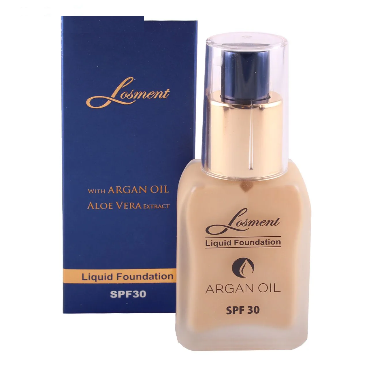 کرم پودر لوسمنت SPF30 حاوی روغن آرگان و آلوئه ورا شماره L202 حجم 36 میلی لیتر