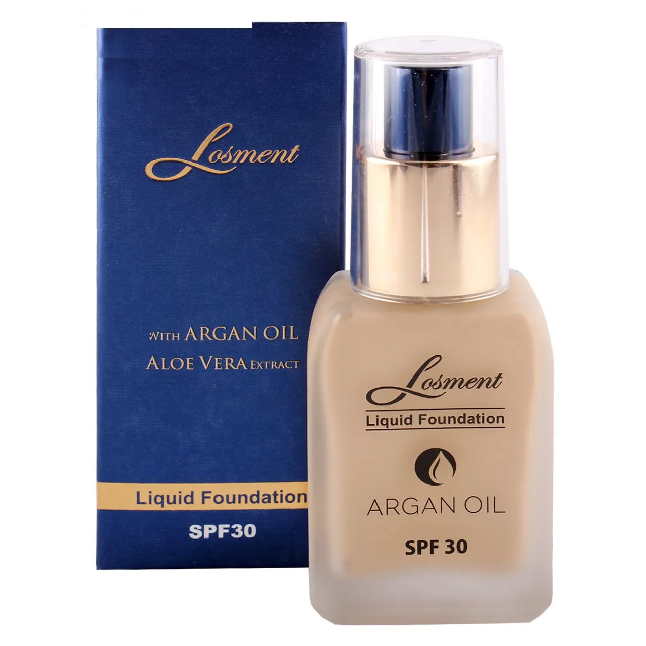 کرم پودر لوسمنت SPF30 حاوی روغن آرگان و آلوئه ورا شماره L203 حجم 36 میلی لیتر