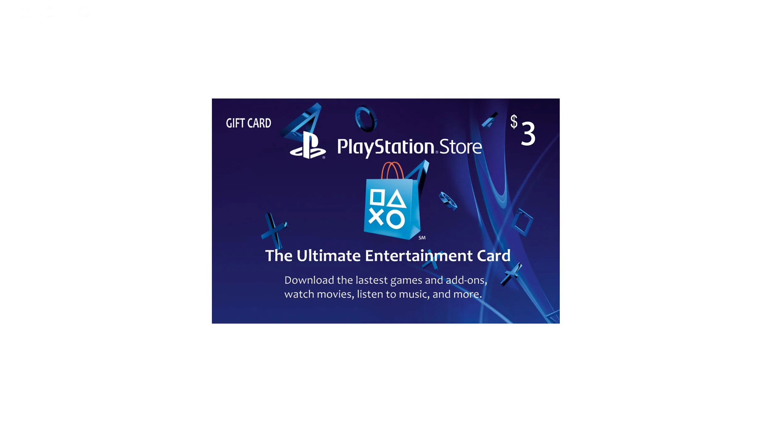 گیفت کارت 3 دلاری پلی استیشن نتورک مدل PSN3
