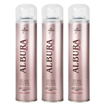 اسپری چسب مو آلبورا مدل Ultra Forte حجم 250 میلی لیتر مجموعه 3 عددی