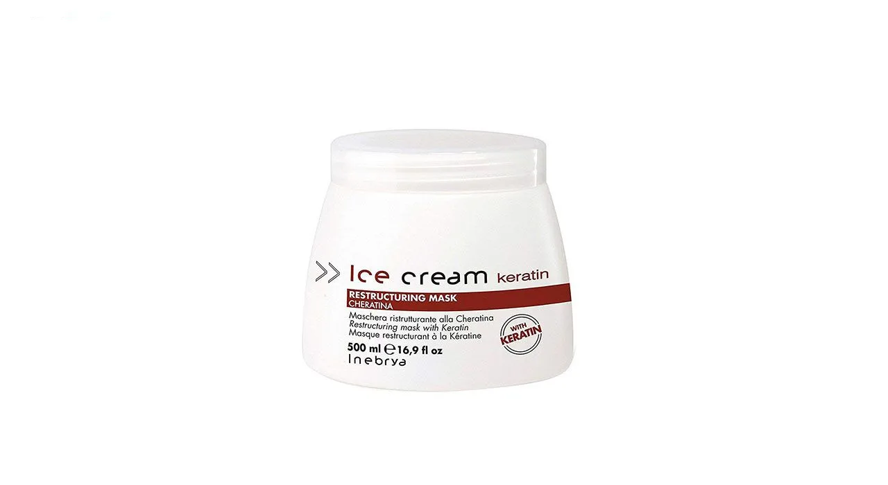 ماسک مو آیس کریم مدل Keratin حجم 500 میلی لیتر