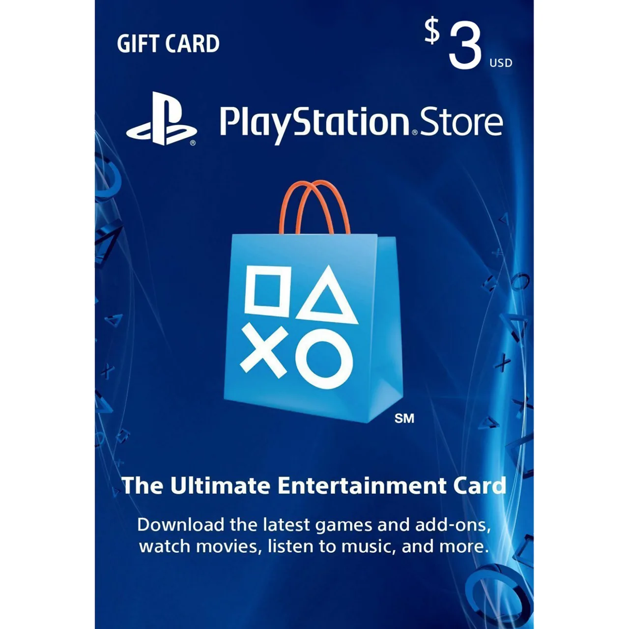 گیفت کارت پلی استیشن ۳ دلاری
