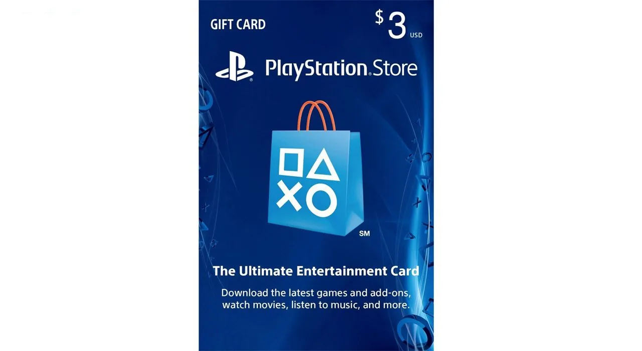 گیفت کارت پلی استیشن ۳ دلاری
