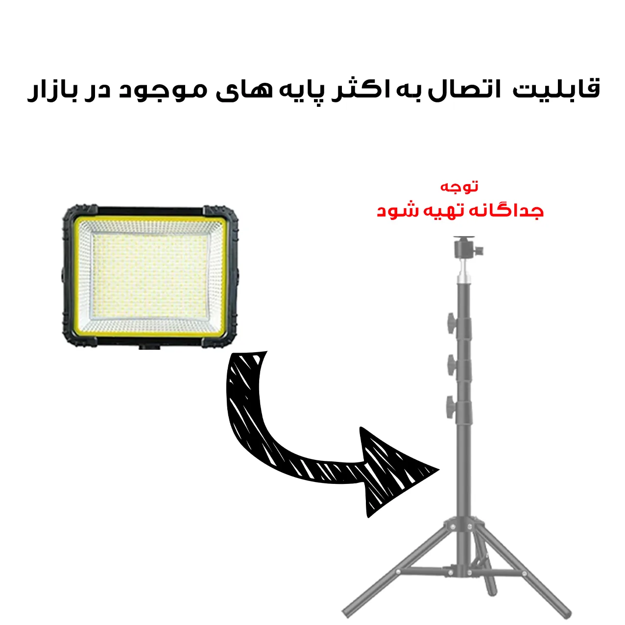 نور ثابت ال ای دی مدل کمپینگ کد YM-A168