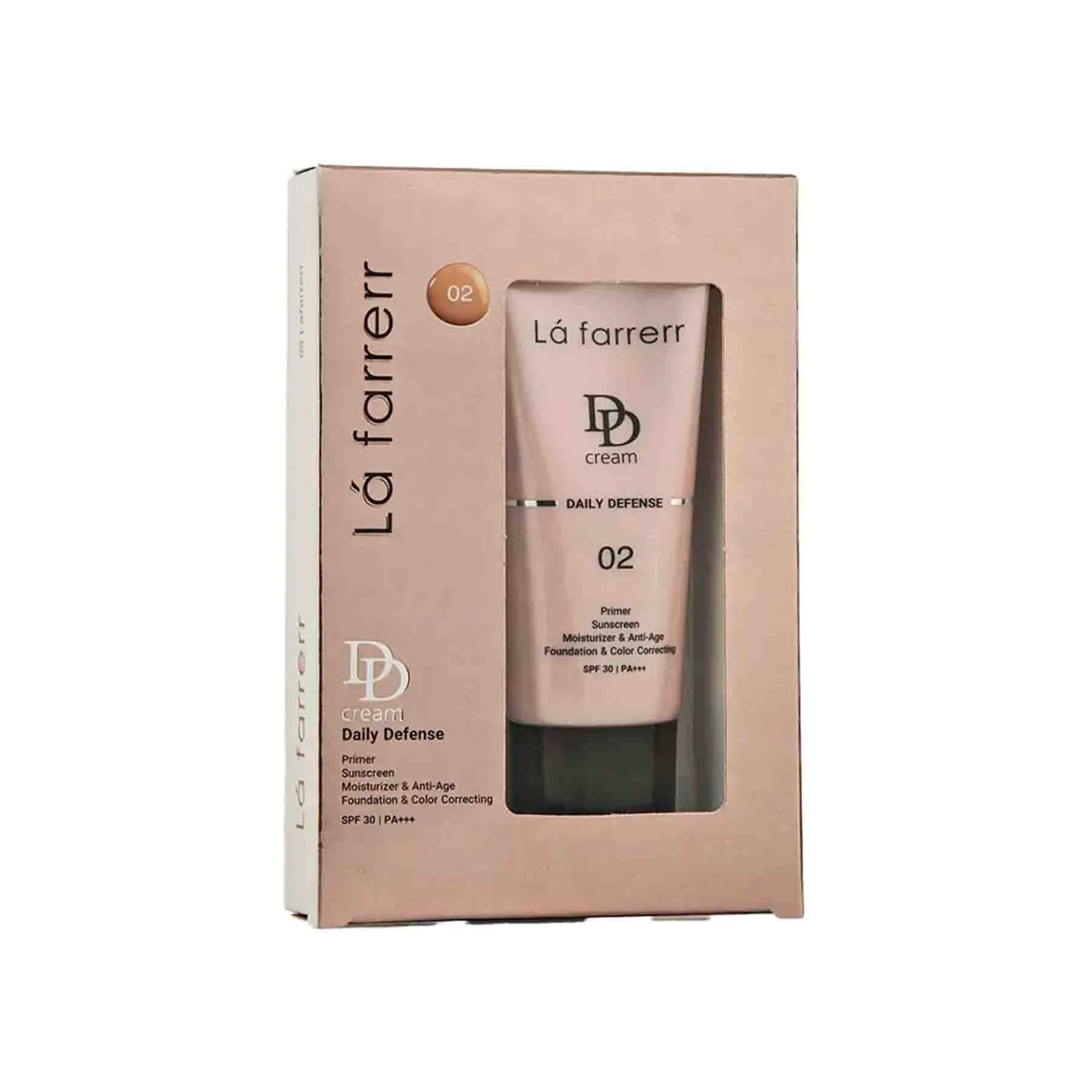 دی دی کرم رنگی لافارر مدل SPF 30 02 مناسب انواع پوست حجم 33 میلی لیتر